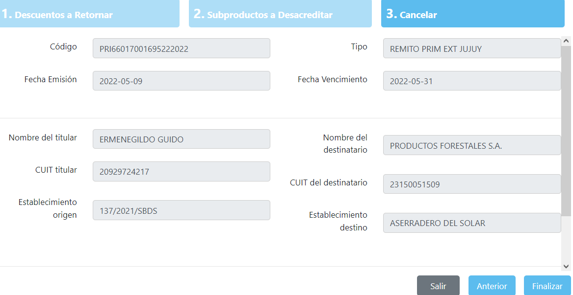 cancelación de guía 4