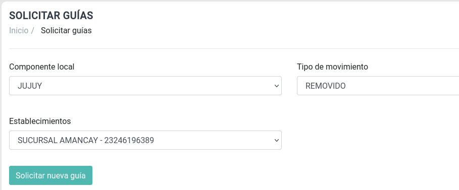 solicitar guía 2