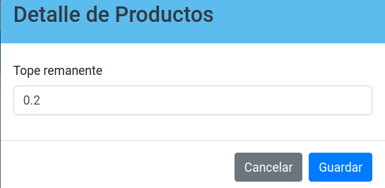 asignar top de remanente en guía acreditada 4